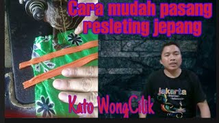 cara mudah pasang resleting jepang