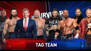 WWE | Team Mr. Mcmahon vs Team Triple H 8 Man Tag Team Match | Survivor Series