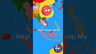 What If China And Australia Become Friends? #countryballs #globe #country #mapping #shorts