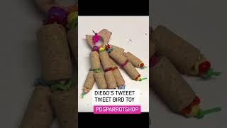 New Toy at pdsparrotshop | Diego's tweet tweet bird toy