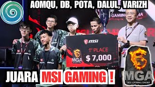 INTERVIEW AOMQU SETELAH TEAM ESSENCE (DB POTA DALUL VARIZH) JUARA MSI GAMING!!