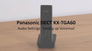 Panasonic DECT KX-TGP600 - Audio Settings: Setting up Voicemail