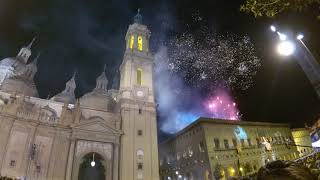 Fuegos artificiales Pregón Fiestas del Pilar 2017