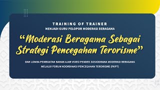 LIVE! Training of Trainer Menjadi Guru Pelopor Moderasi Beragama Melalui FKPT Aceh