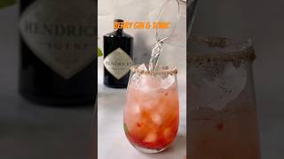 Special Strawberry Sundowner Cocktail | Berry Gin & Tonic | SaltInAll #Shorts