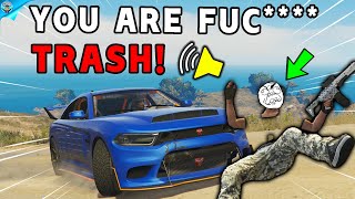 Griefer RAGES in party chat after getting owned on GTA Online! (Part 1)