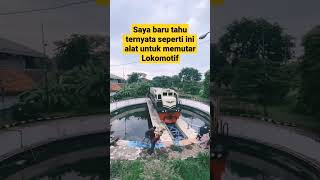 Inilah alat untuk memutarkan lokomotif dengan cepat....#short #keretaapi #