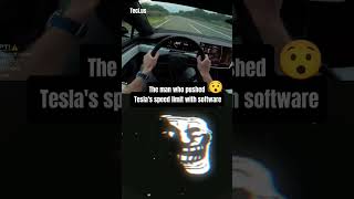 The incredible speed of Tesla.. Unleashed by a software #shorts #tesla #trollface #technology