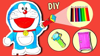 DIY 2 in 1 Doraemon Paper Pencil Box with Notebook | How to make paper pencil box / School Supplies