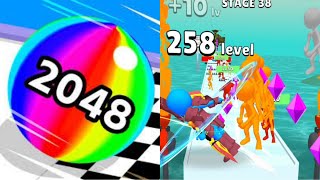 Ball Run 2048 vs Hit & Run: Solo Leveling - Double Gameplay All Levels (Android,ios) P3