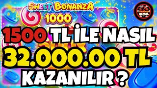 SWEET BONANZA 1000 YENİ OYUN 🍭 1500 TL KÜÇÜK KASA NASIL OYNANIR ? ÖĞRENCİ SERİSİ  | SLOT OYUNLARI