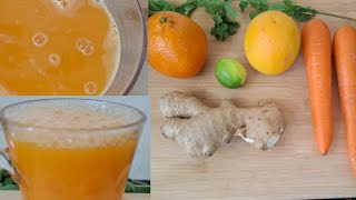 Healthy Carrot&Orange juice | Carrot , ginger,Orange lemon juice recipe | Orange juice Recipe......