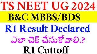 NEET UG 2024 | Telangana B & C R1 Result Declared | Vision Update