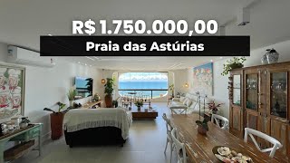 Apartamento à venda de frente para o mar na Praia das Astúrias em Guarujá/SP