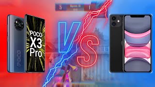 Poco x3 pro vs iphone 11 | Android vs ios | shadow x