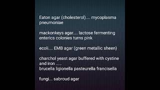 bacterial growth media and classification