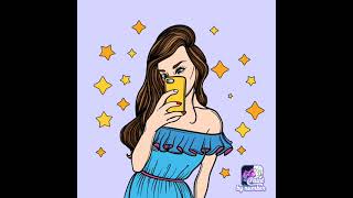 Coloring a CARTOON GIRL using her phone! #shorts