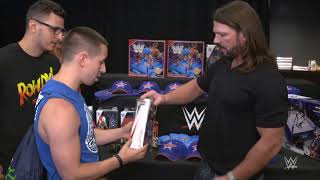 AJ Styles and Renee Young surprise two WWE action figure collectors at SummerSlam