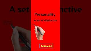 what is personality? | definition | #shorts #shortdefinition #personality