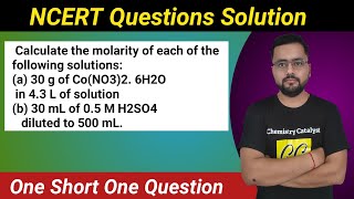 Solution Class 12 NCERT | intext Question 2.3 |Calculate the molarity of each of the following