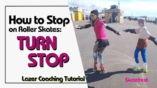 Tutorial: How to stop on roller skates & quads using the Turn Stop: Beginners & Intermediates