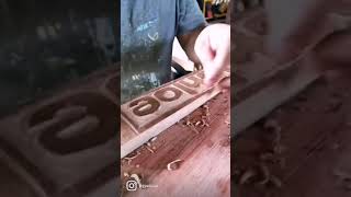 Wood Carving - Name plate for my friend's puppy Chloe