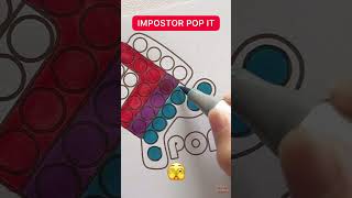 Impostoor in many colors?? 🫣 #amongus #popitfidget #colors #coloringpage #shorts