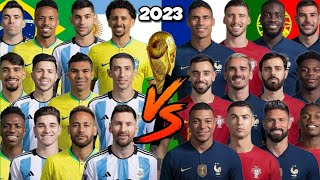 Argentina & Brazil 🆚 Portugal & France🔥💪🏻(Ultimate Comparison )🔥2023