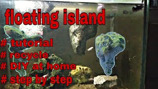 DIY floating island for planted Aquarium tutorial by aqua seener