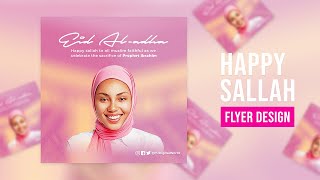 Eid Poster Design Tutorial in Photoshop | Eid Mubarak Social Media Post Design in Photoshop | Eid