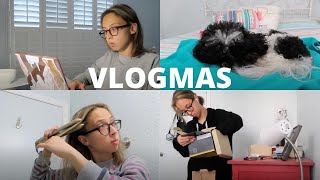 VLOGMAS | HOW I STYLE & STRAIGHTEN MY HAIR AND CLEANING MY ROOM