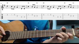 Long Long Ago - Easy Beginner Guitar Tab With Playthrough Tutorial Lesson