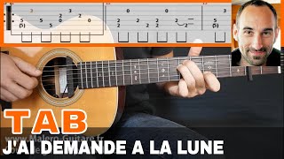 J'ai demandé à la lune - Tablature guitare acoustique