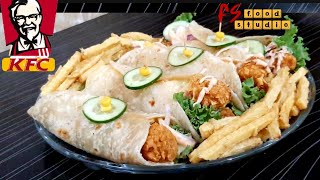 KFC Twister | Porpcorn Paratha | Zinger Twister KFC Style | Tortilla Zinger Wrap | Fs Food Studio