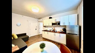 210 - 1 Bedroom. Furnished apartment rentals at San Pedro Square Apartments in downtown San Jose, CA