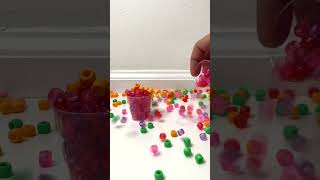 Very Satisfying and Relaxing  Crunchy Colorful Kinetic Sand Cutting vs Beads Part 132 #ASMR #shorts