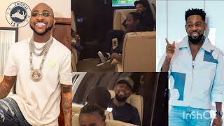 DAVIDO, 30BG CREW AND PATORANKING HAVING A GOOD TIME CHILLING ON THIER FLIGHT TO AMERICA