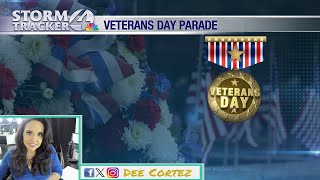 Above average temperatures are expected for Veterans Day