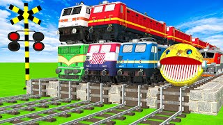 踏切アニメ あぶない電車 TRAIN 🚦 Fumikiri 3D Railroad Crossing Animation