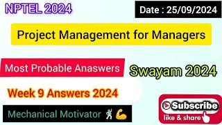 Project Management for Managers WEEK 9