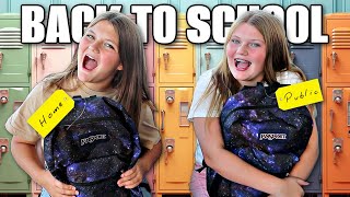 What's in my BACKPACK?! Public vs Homeschool