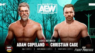 Adam Copeland vs Christian Cage | Lights Out Match | AEW Fight Forever Gameplay