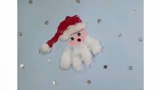 Handprint SANTA | Christmas Crafts Kids crafts Santa Craft #christmas #santa #creative #santacraft