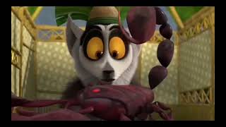 king Julien purchased a scorpion and throws it at Mort - Ahkj