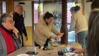 Pressing grapes at Algergue Ultreia, Castrojeriz May 4, 2024