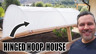 How to Build a HINGED HOOP HOUSE for a Raised Bed