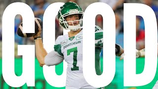 CFL Saskatchewan Roughriders Passing Offense vs Argos THE GOOD