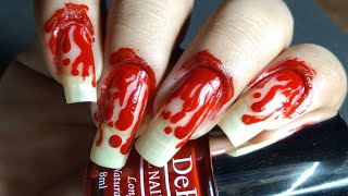 Bleeding Nails || Halloween Nailart Tutorial ||