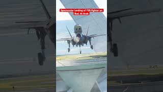 Spectacular landing of F35 fighter on Burj Al Arab👍👍 #burjalarab #fighter #landing #fantastic