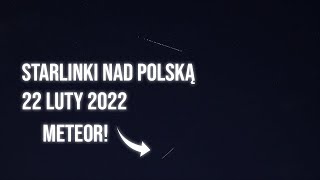 Przelot satelitów Starlink G4-8 nad Polską z dnia 22 lutego 2022